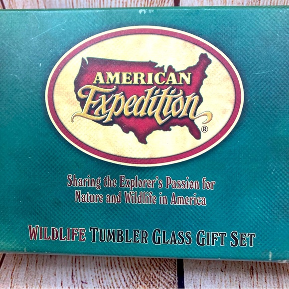 American Expedition Tumbler Glass Gift Set Wildlife Whitetail Majestic Deer - Picture 3 of 12